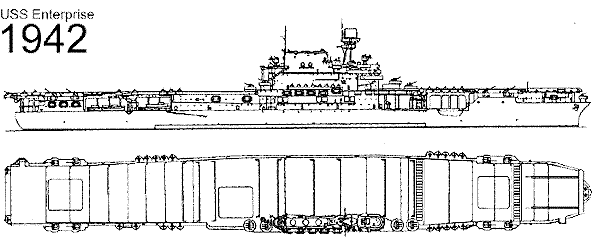 View of CV-6 in 1942