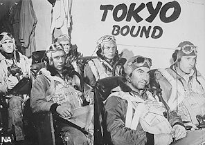 Airmen in Ready Room, Feb. 17, 1945