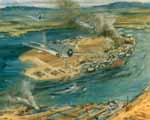 John Charles Roach depicts Enterprise's return to Pearl Harbor, 8 December 1941.