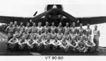 Pilots and officers of Night Torpedo Squadron 90 (VT(N)-90) aboard Enterprise CV-6.