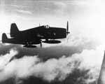 Radar-equipped F6F-5(N) Hellcat night fighters of Enterprise's Night Fighting Squadron 90.