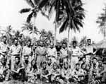 Pilots and airmen of Torpedo 10, at Espiritu Santo, 16 November 1942.