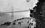 Enterprise CV-6 entering San Francisco Bay, 15 September 1945.