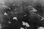 Japanese fleet under attack by US carrier-based aircraft: Battle of the Philippine Sea, 20 June 1944