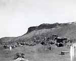 Iwo Jima scene, photographed by party visiting from Enterprise CV-6, 9 March 1945.