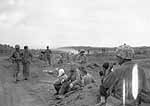 Iwo Jima scene, photographed by party visiting from Enterprise CV-6, 9 March 1945.