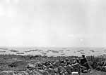 Iwo Jima scene, photographed by party visiting from Enterprise CV-6, 9 March 1945.