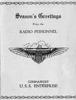 Cover of a pre-war greeting card from Enterprise CV-6's radio personnel.