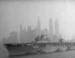 Video:Tugs push Enterprise CV-6 past New York skyline, 21 August 1958. (MS Media Player 1:04 long)