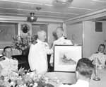 Farewell dinner for Enterprise Captain George D. Murray, circa 30 June 1942.