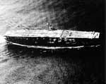 The Japanese aircraft carrier Akagi, underway in summer 1941.