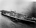 Enterprise CV-6 as seen from above her starboard bow, 12 April 1939.