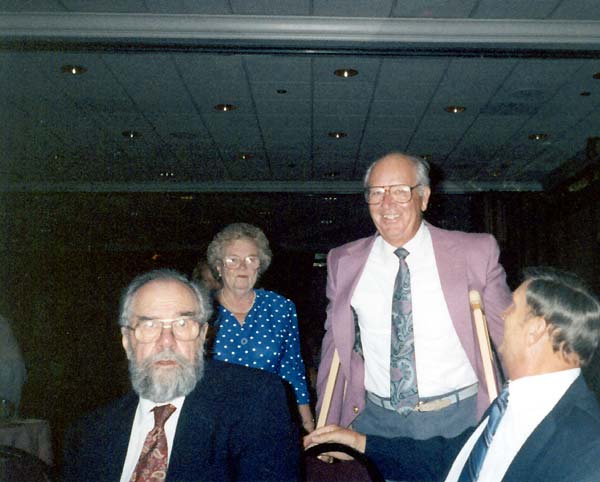 Three shipmates from Enterprise's V-5 Division at the Association's 1989 Reunion, Norfolk, VA.