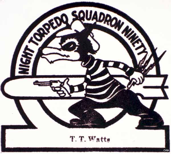 Insignia of Night Torpedo Squadron Ninety (VT(N)-90).