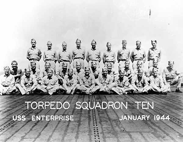 Torpedo Squadron 10 aboard Enterprise CV-6, January 1944.