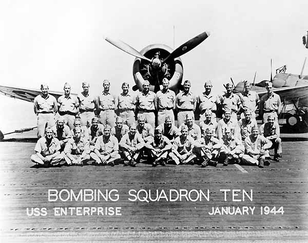 Bombing Squadron 10 aboard Enterprise CV-6, January 1944.