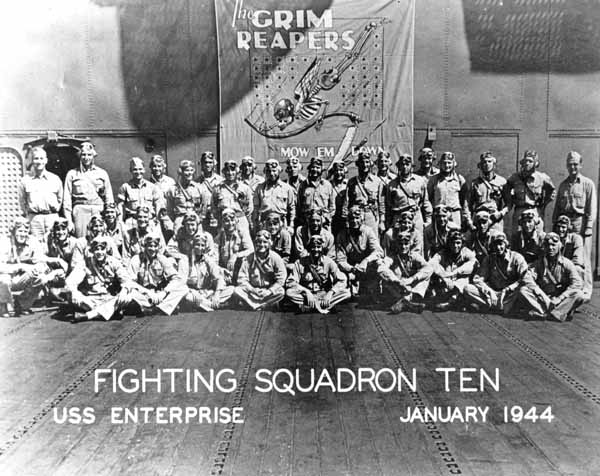 Fighting Squadron 10 aboard Enterprise CV-6, January 1944.