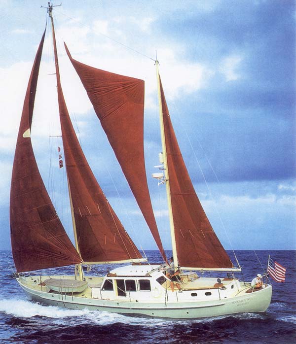 Present-day photo of the yacht Manawa Nui, which served Allied interests in the South Pacific.