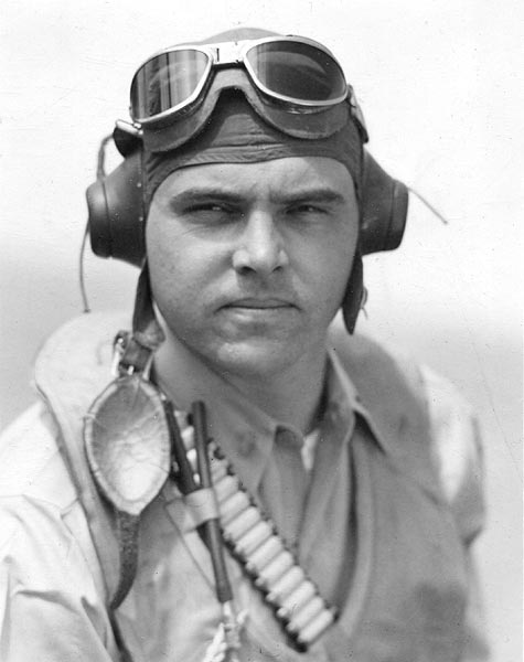 LT C B Collins, as a VT-10 pilot, in late 1943 or early 1944. Collins later commanded VT(N)-90.