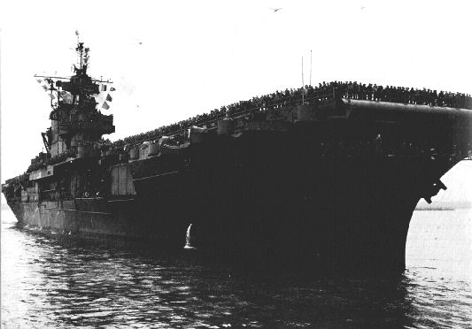 Enterprise CV-6 departs Southampton England, 13 December 1945.